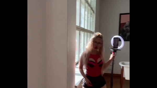 Sissy begs as I stare through my thick lenses